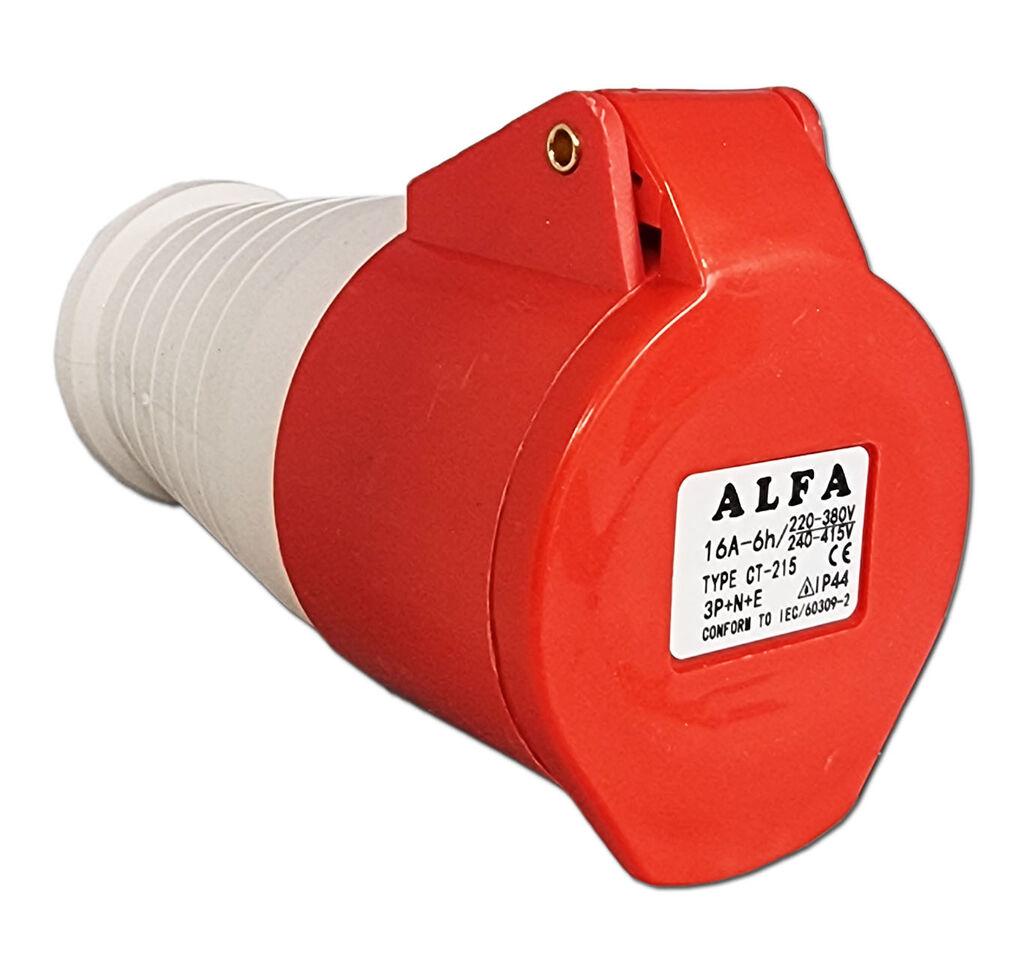 Alfa Electric Индустриски конектор женски 5-пол 16A за на кабел ALFA IP44