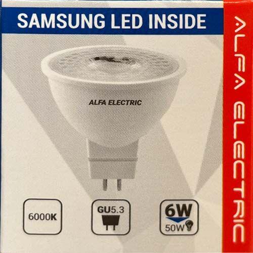 Alfa Electric ЛЕД сијалица GU5.3 MR16 6W 6000K со леќа 60° Samsung