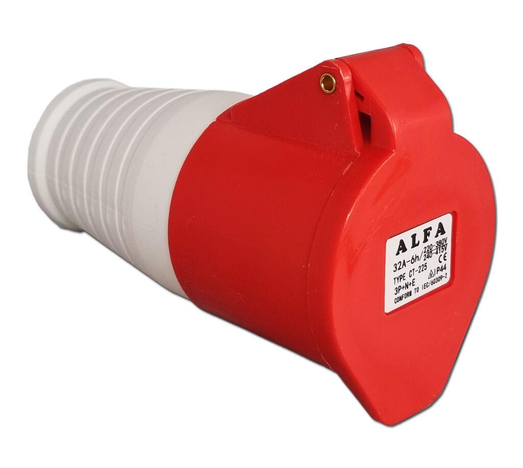 Alfa Electric Индустриски конектор женски 5-пол 32A за на кабел ALFA IP44