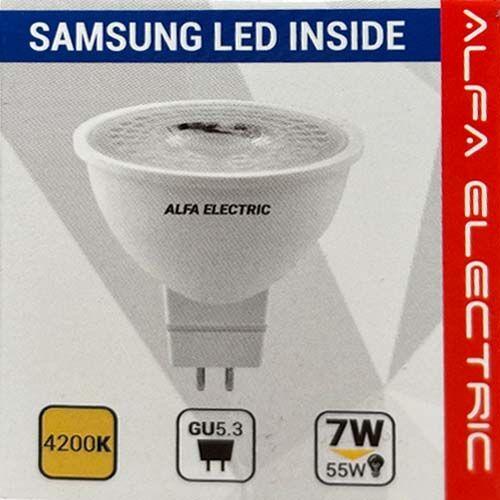 Alfa Electric ЛЕД сијалица GU5.3 MR16 7W 4200K со леќа 60° Samsung