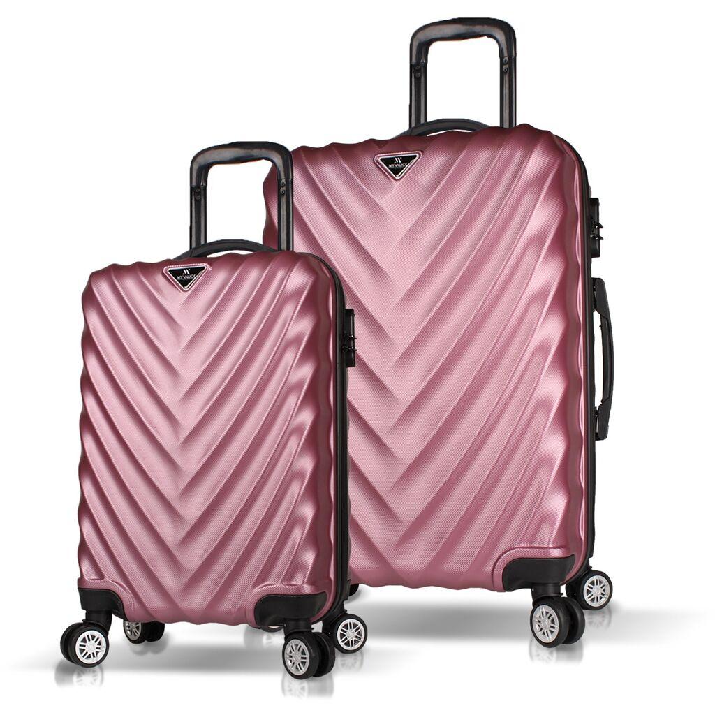 Комплет куфери MyValice 6685, 2 дела, розово злато