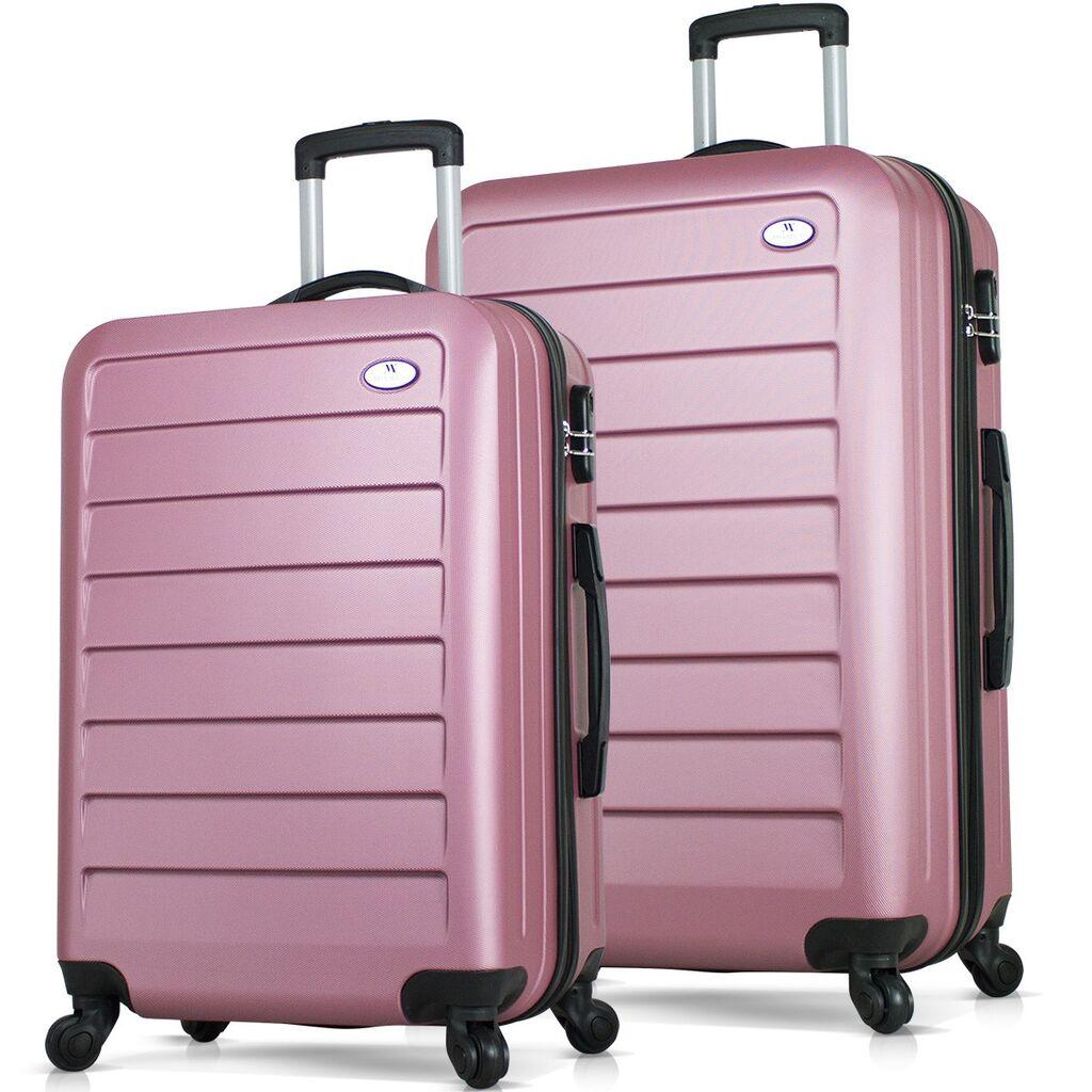 Комплет куфери MyValice 6509, 2 дела, розово злато