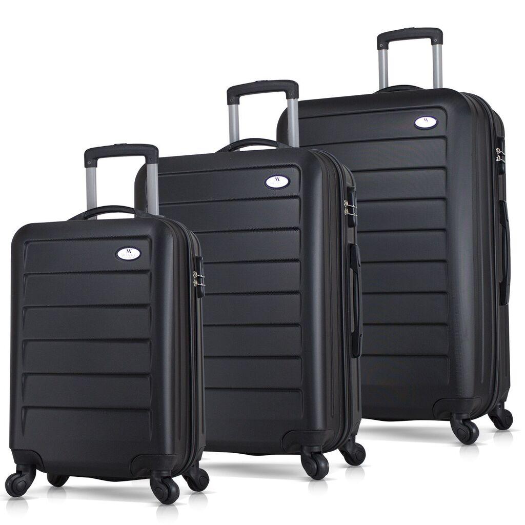 Комплет куфери MyValice 8077, 3 дела, црна