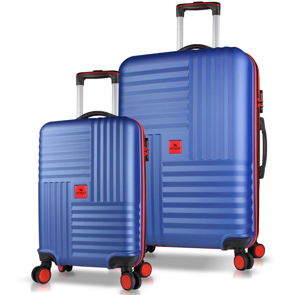 Комплет куфери MyValice 8326, 2 дела, темно син