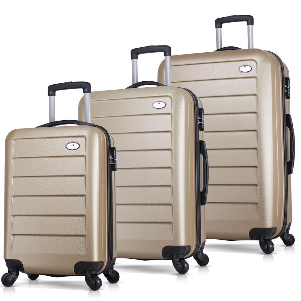 Комплет куфери MyValice 6301, 3 дела, златна боја