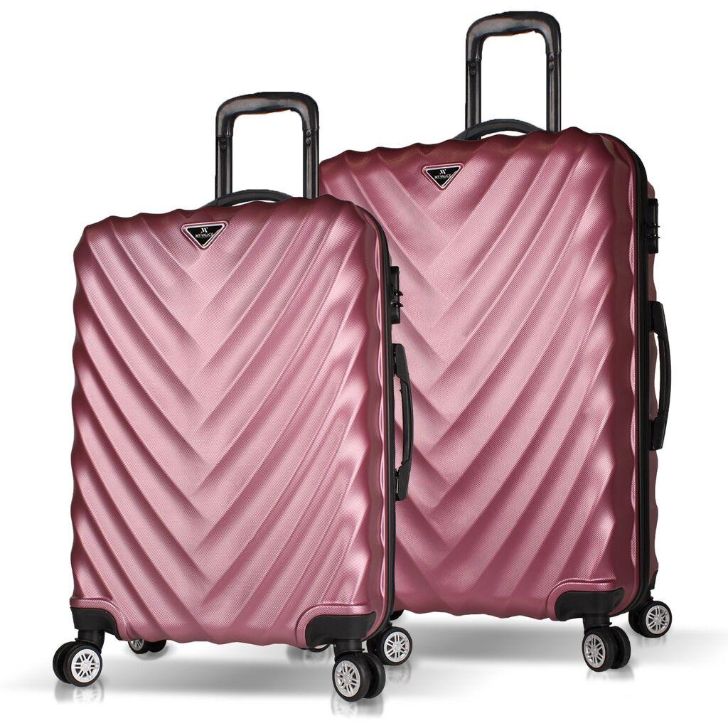 Комплет куфери MyValice 6845, 2 дела, розово злато