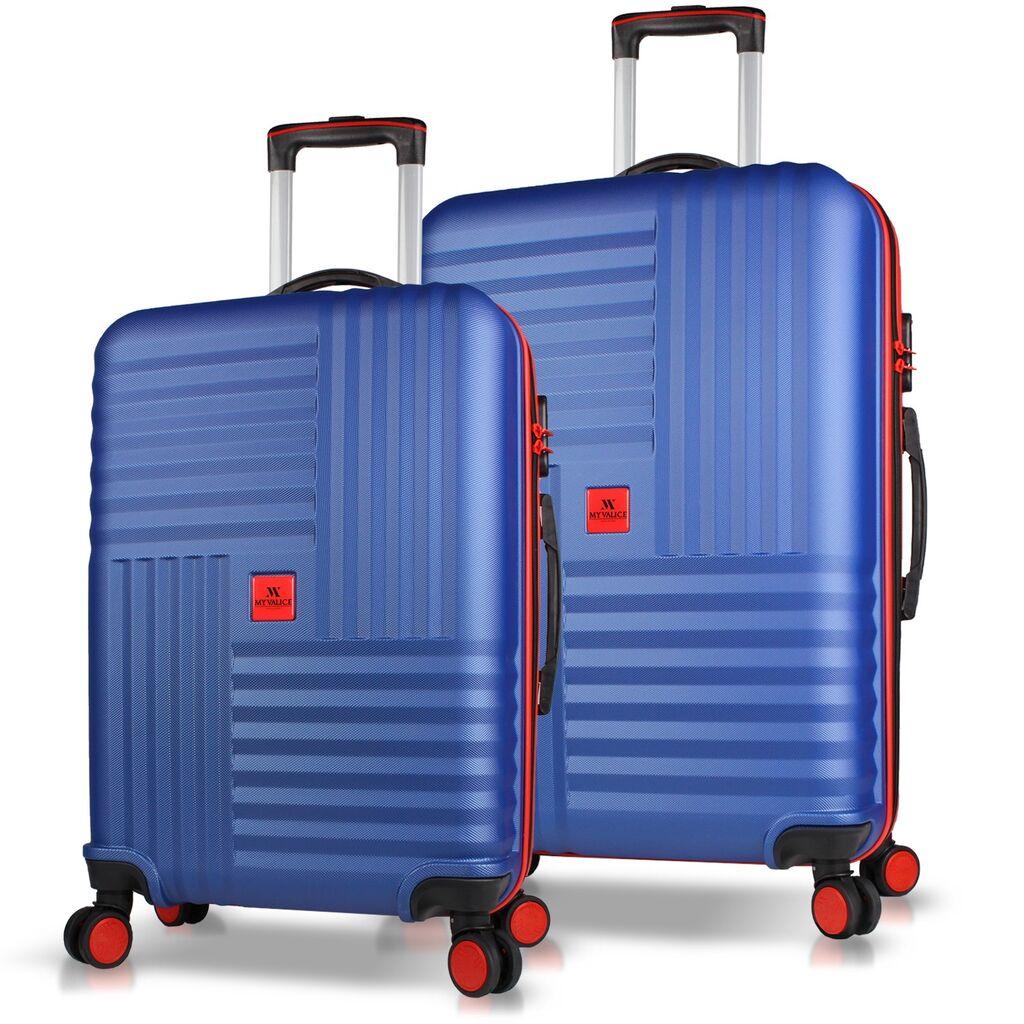 Комплет куфери MyValice 8425, 2 дела, темно син