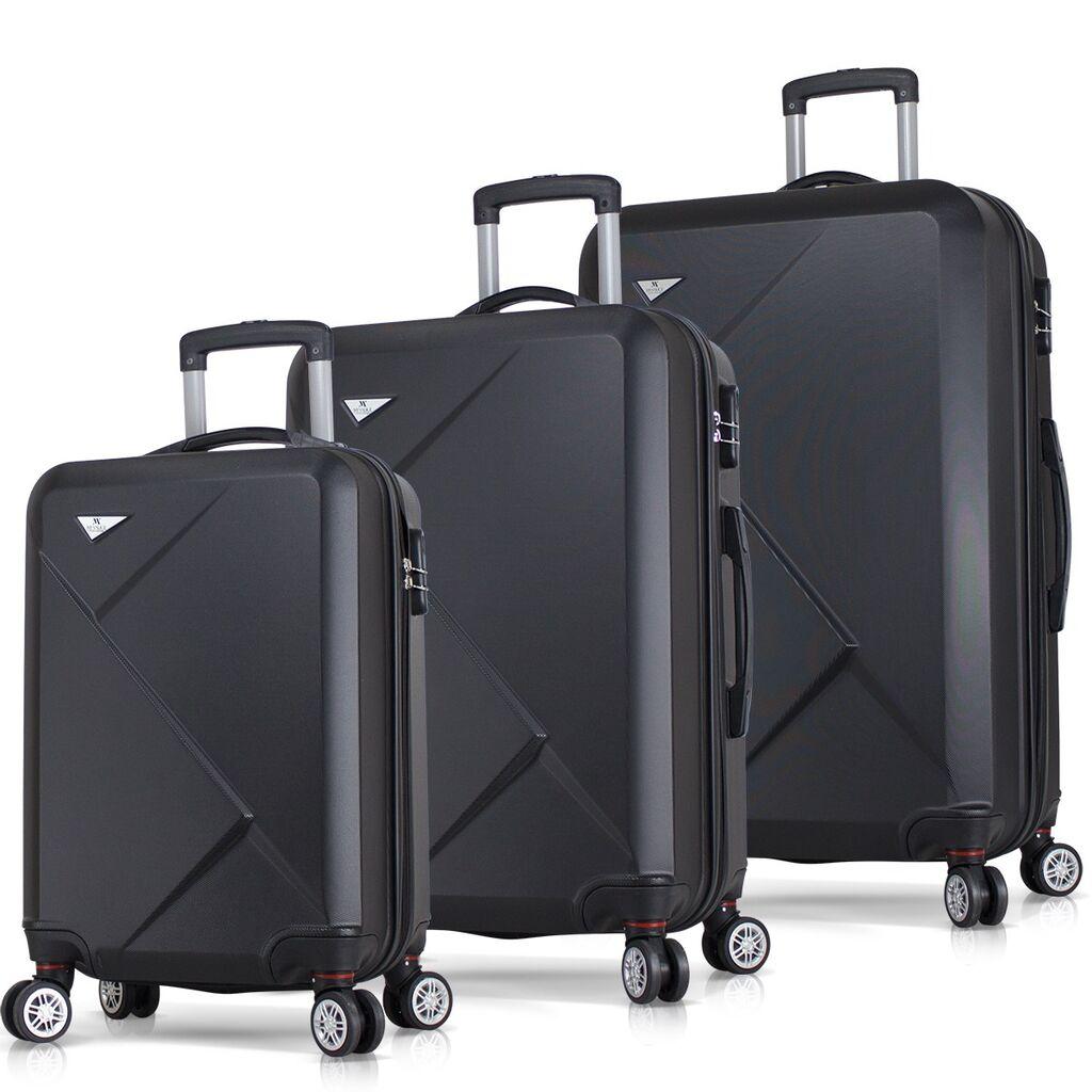 Комплет куфери MyValice 8008, 3 дела, црна