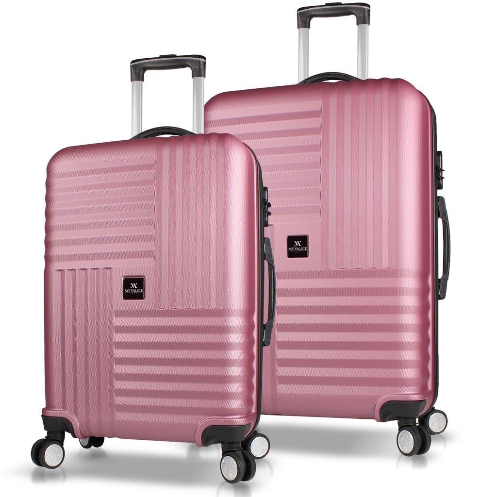 Комплет куфери MyValice 8418, 2 дела, розово злато