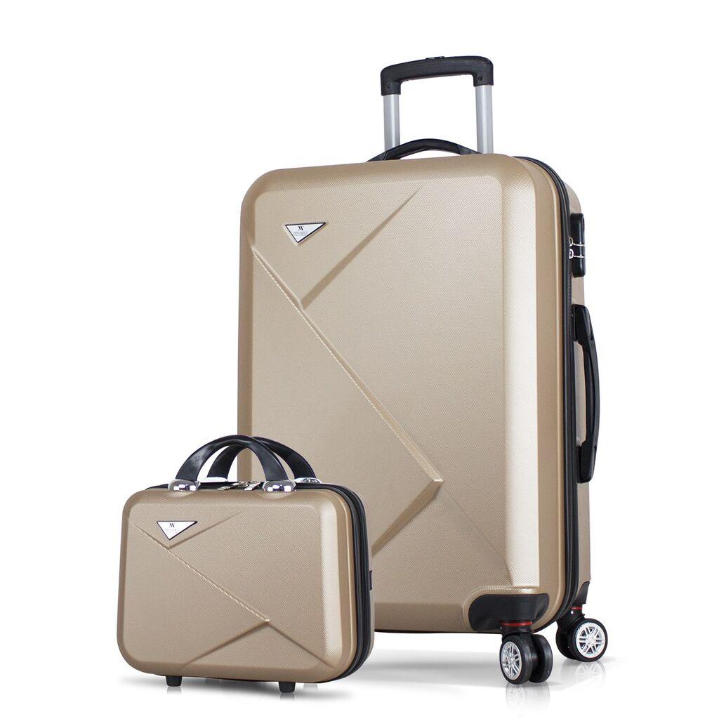 Комплет куфери MyValice 8312, 2 дела, златна боја