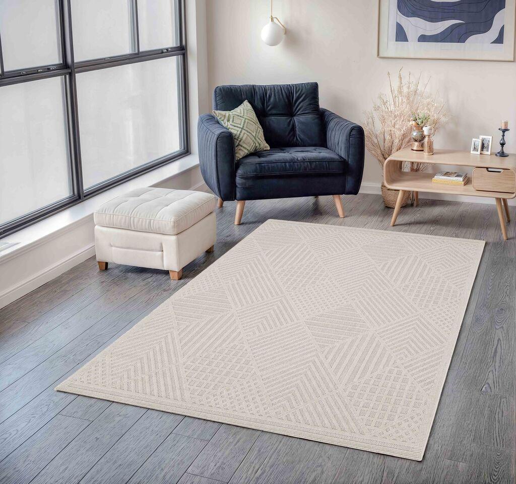 Conceptum Hypnose Carpet Fava, 160 x 230cm, бела