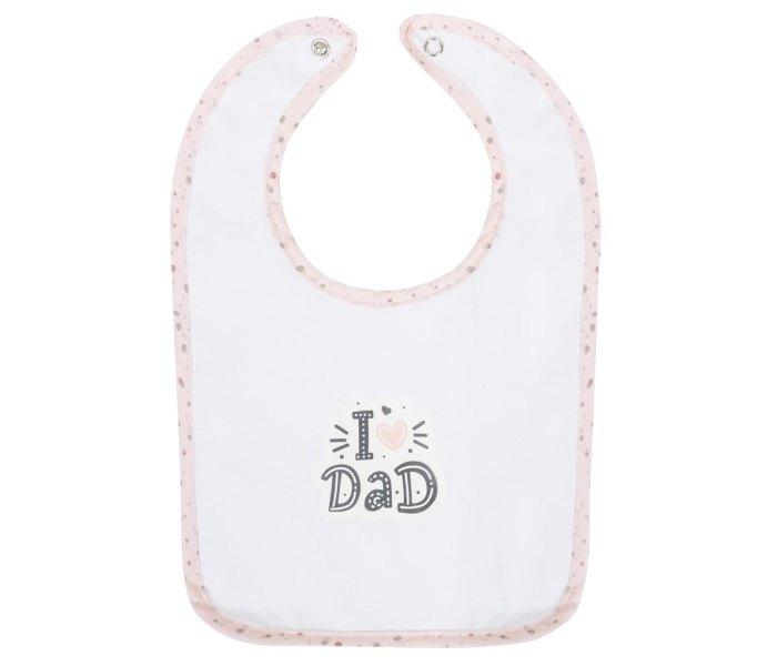BUBABA BY FREEON Лигавче Bib I love dad, розево