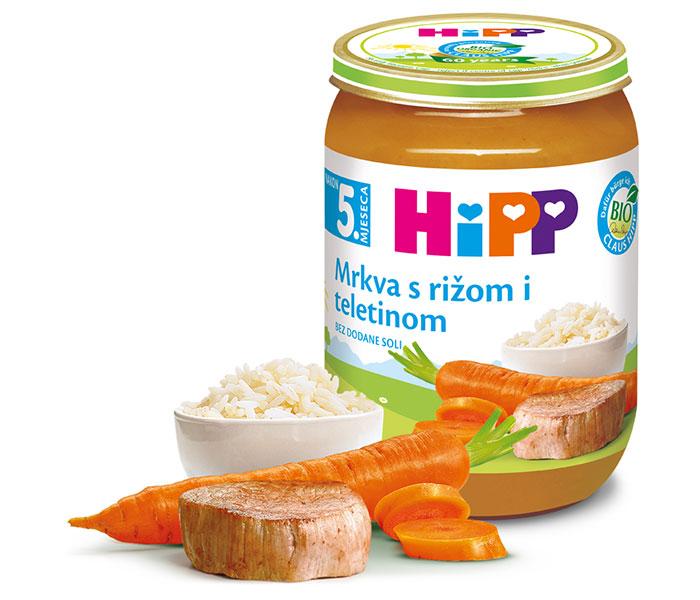 HIPP 6143/255 телешки оброк со ориз и морков каша 190 g