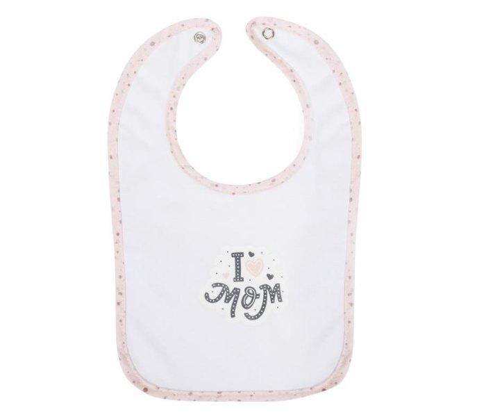 BUBABA BY FREEON Лигавче Bib I love mom, розе
