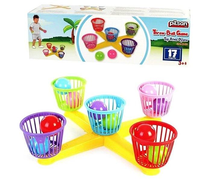 PILSAN Сет за игра со кош и топчиња