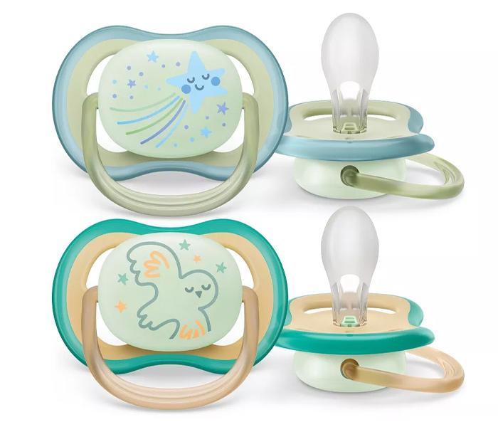 PHILIPS AVENT Цуцла лажливка-ноќна машка 0-6м,0% ВРА, 2/1