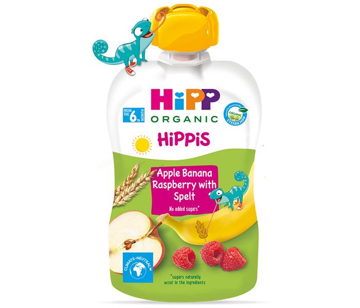 HIPP Кашичка интегрални житарици јаболко банана малина , 100 g