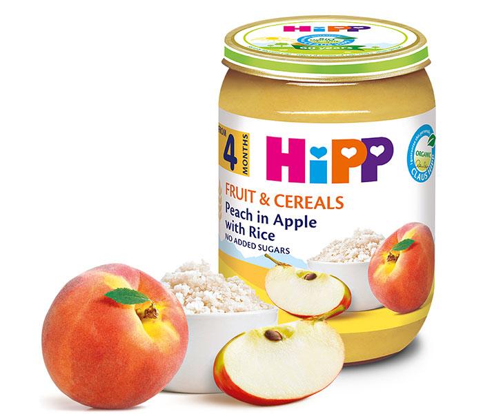 HIPP 4703/344-интегрални житарици со ориз и овошје каша 190 g