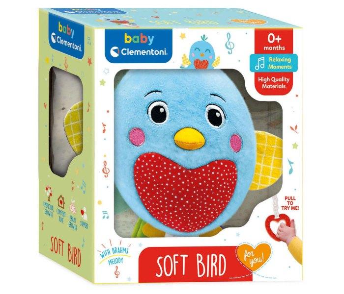 Клементони играчка за бебиња птица, шарена