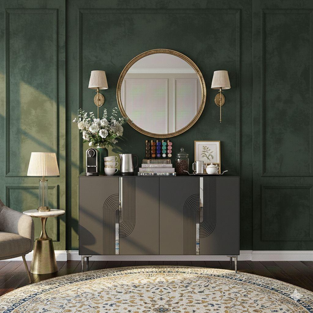 Комода Hanah Home Meyra 120, антрацит-сива