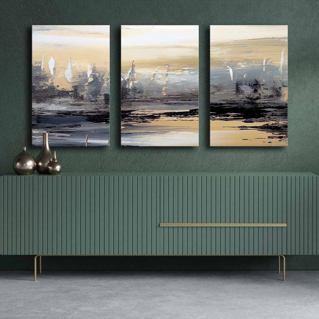 Слика на платно од Wallxpert 3P4570GSC-004, 45 x 70 см, 3 дела