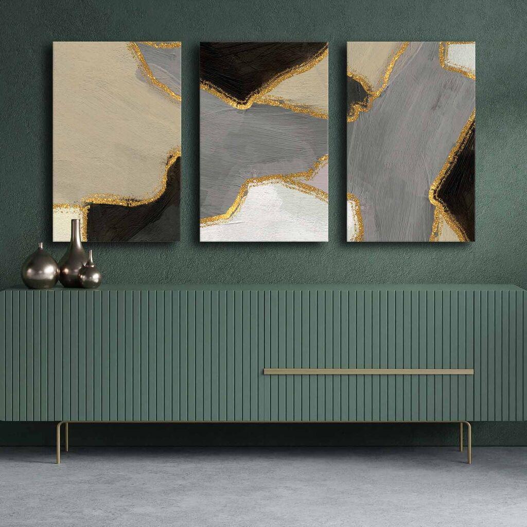 Wallity Слика на платно од 3P4570GSC-002, 45 x 70 см, 3 дела