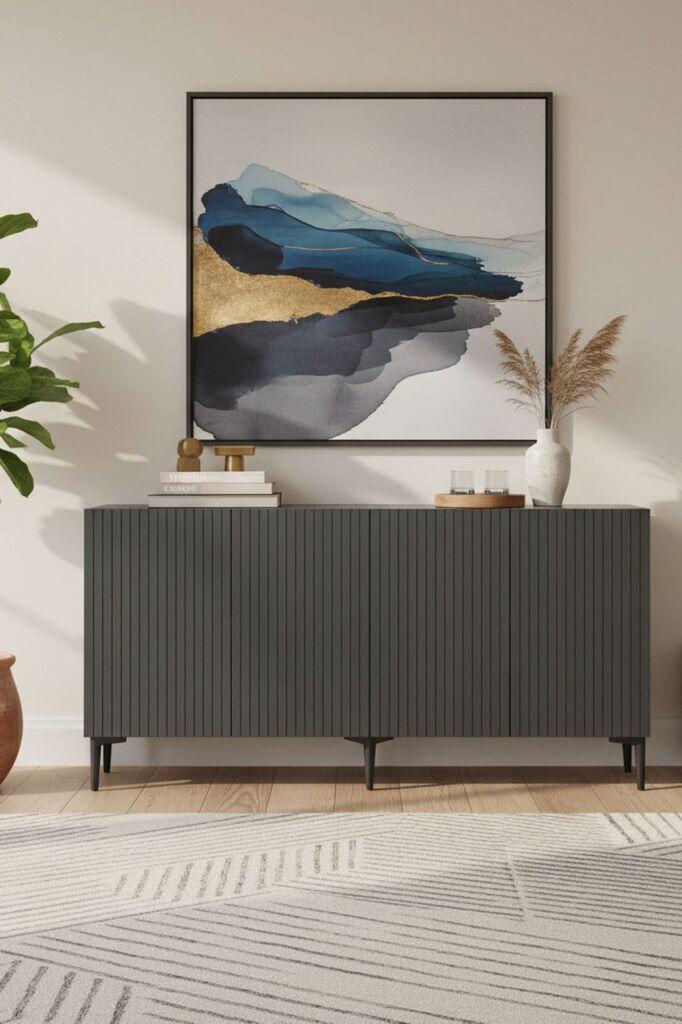 Комода Hanah Home Zeynep 150, Антрацит