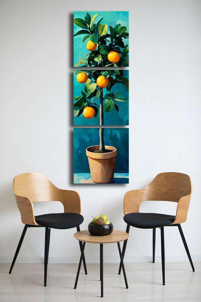 Wallity Слика на платно од 3P4545BSRC-004, 45 x 45 см, 3 дела