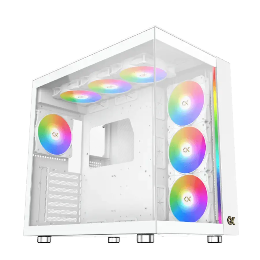XIGMATEK Куќиште Aqua Ultra Air Arctic ARGB, Бело