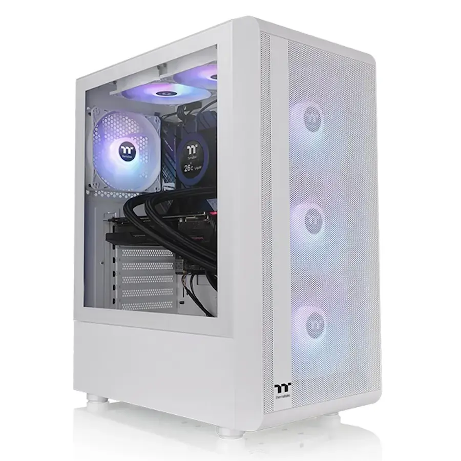 THERMALTAKE Куќиште S200 TG ARGB, Бело