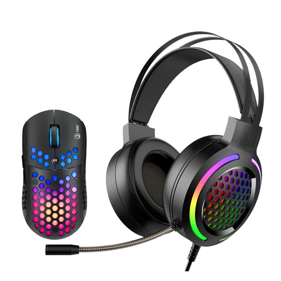 MARVO Гејмерски RGB сет MH01BK - Слушалки и маус