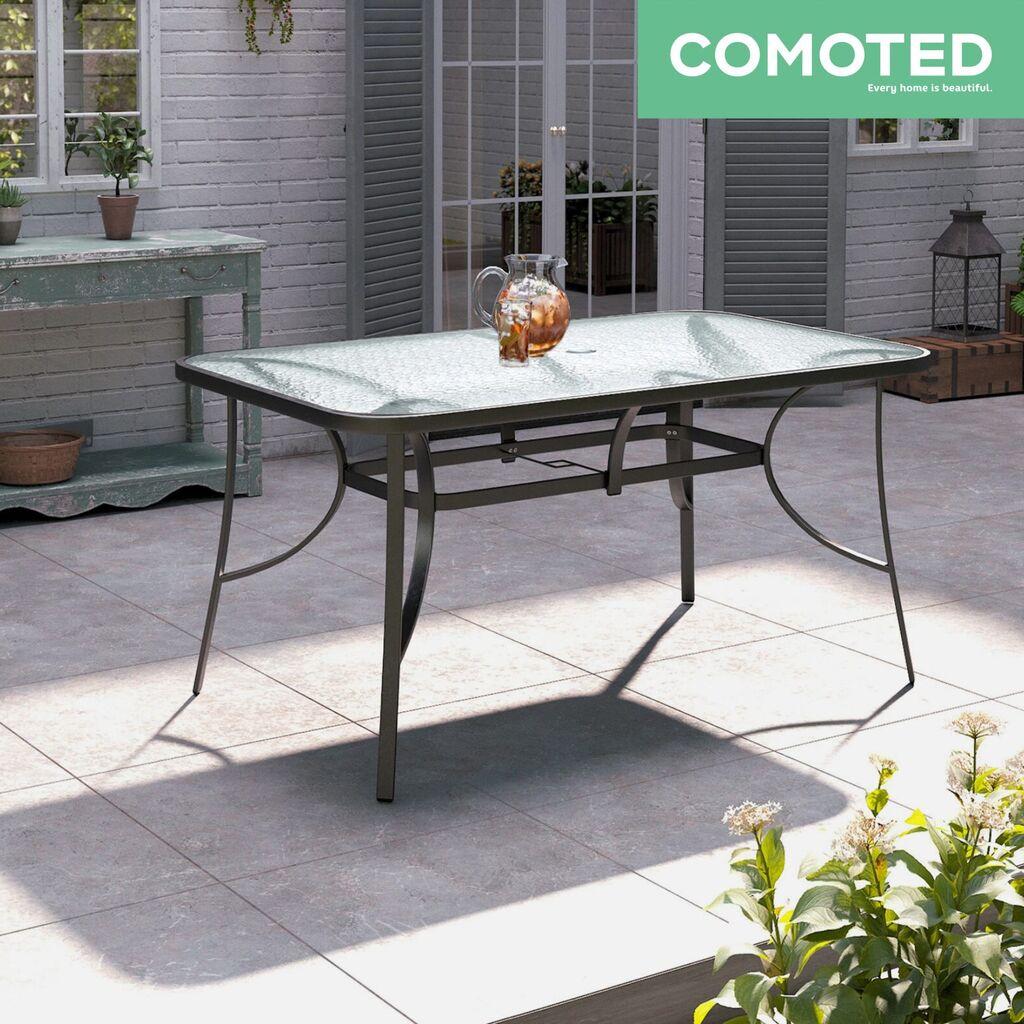 COMOTED Стаклена маса за двор дополнително за додавање чадор  L150*90*72CM