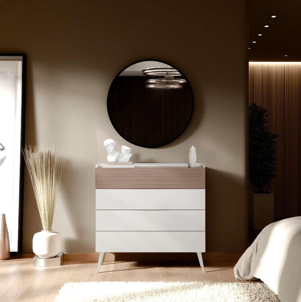 Комода Hanah Home Milano 4, 103x101x44 см, бела