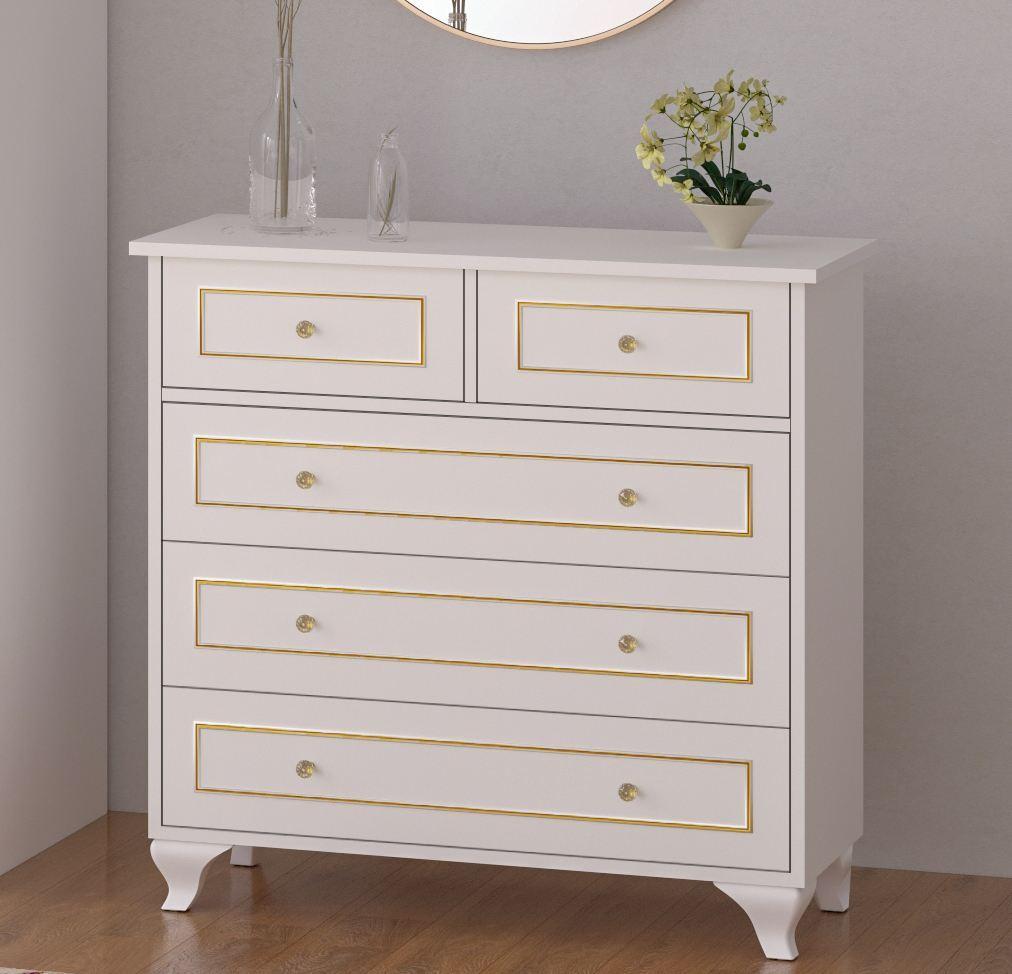 Комода Hanah Home Rb-091, 90x86x40 см, бела