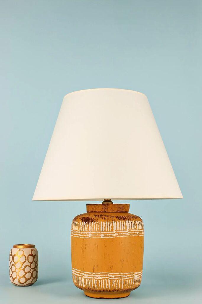 Столна ламба Opviq BK059, портокалово-бела