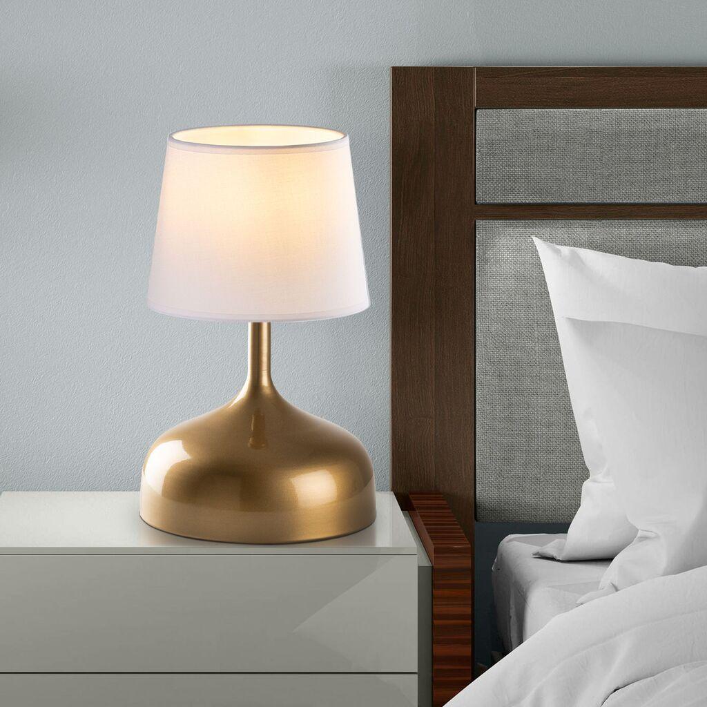 Столна ламба Opviq Bulbous-15457, златно-бела