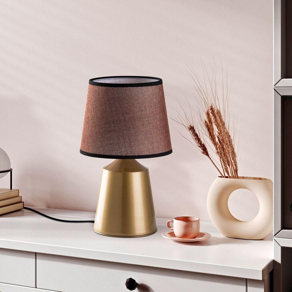 Столна ламба Opviq Drop-15495, златно-кафеава