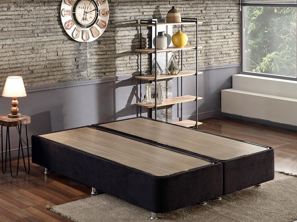 Hanah Home подлога за кревет Ela, 140x38x190 см, црна