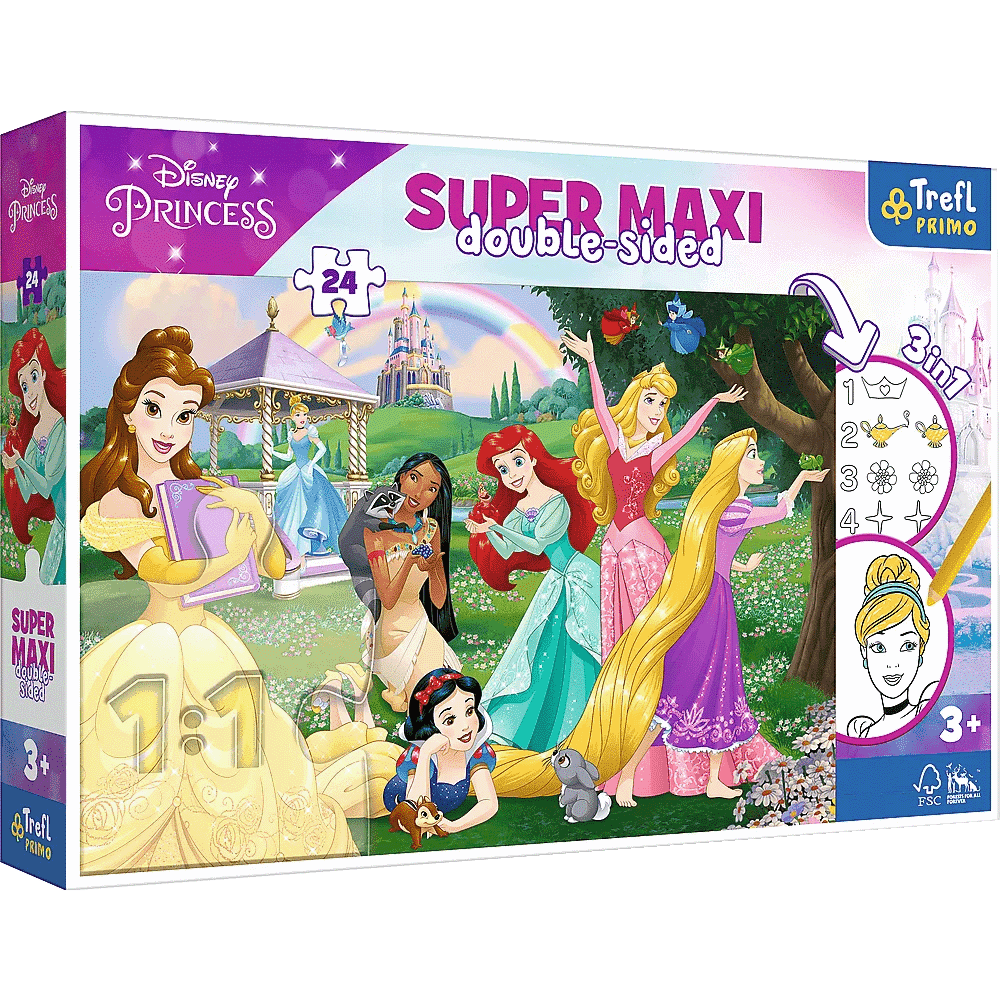 TREFL Сложувалка - "24 Супер Макси“ - Среќни Принцези