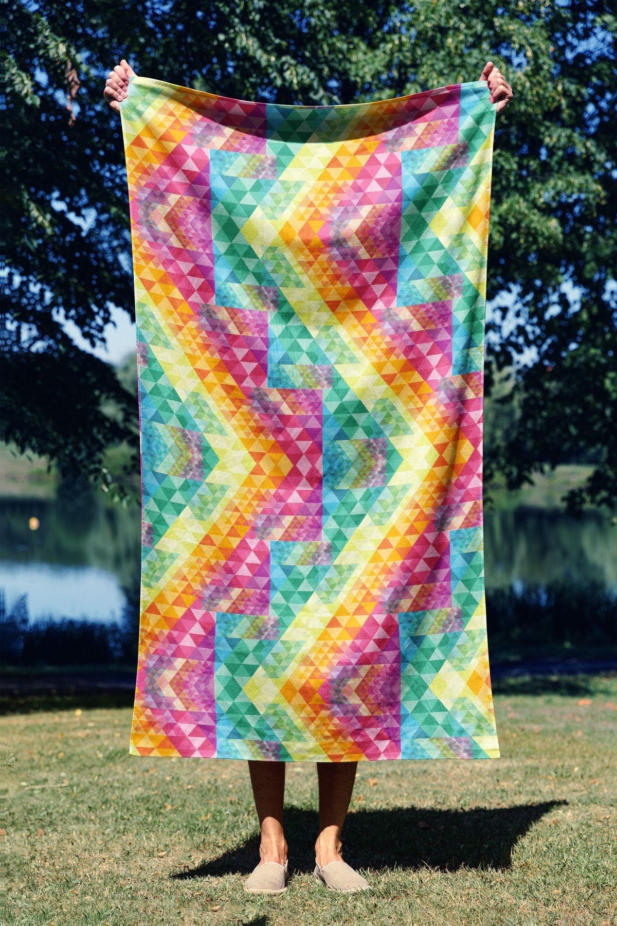 L'essentiel Maison Пешкир за плажа 90x150cm Шарена