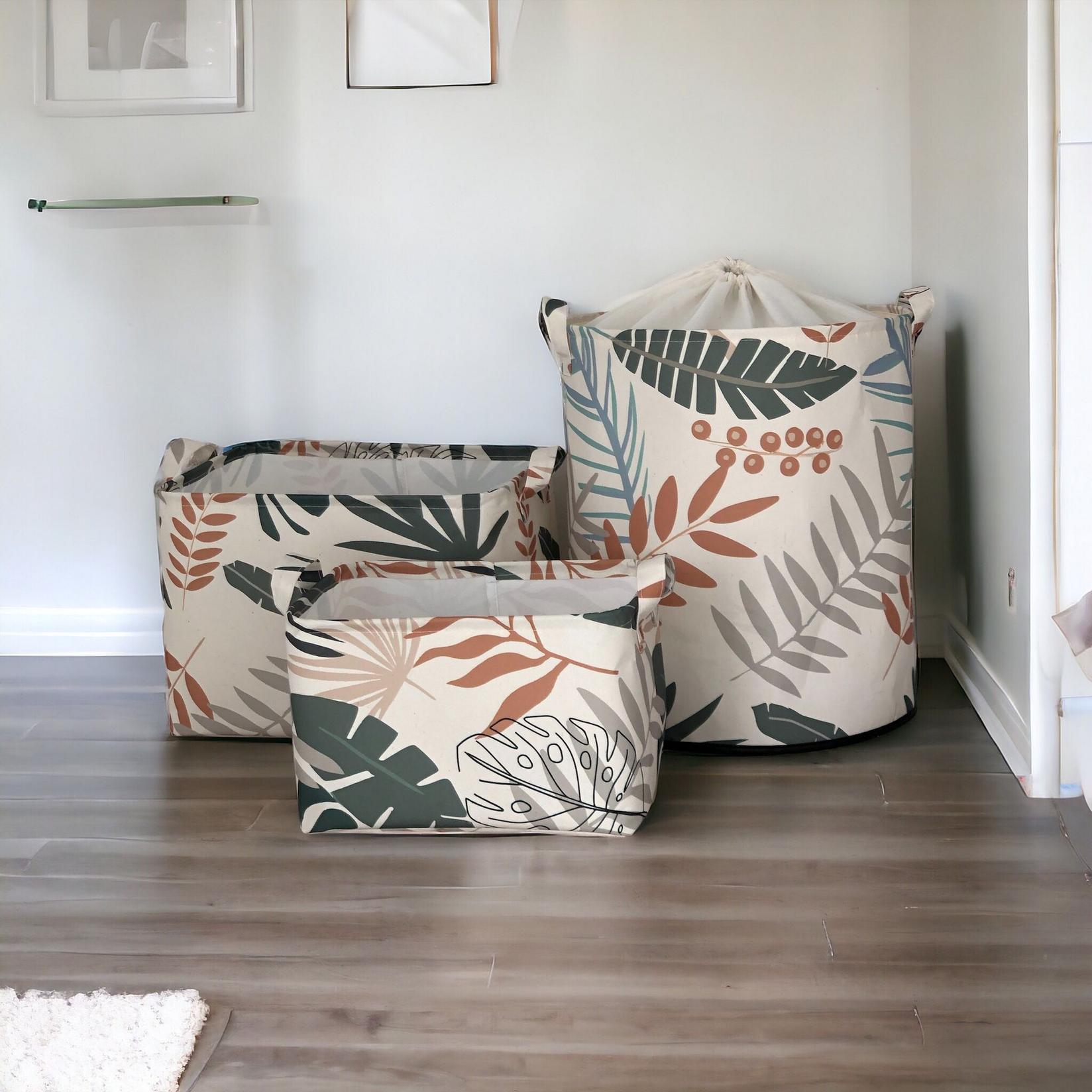 Комплет од 3 корпи за складирање Aberto Design, шарени