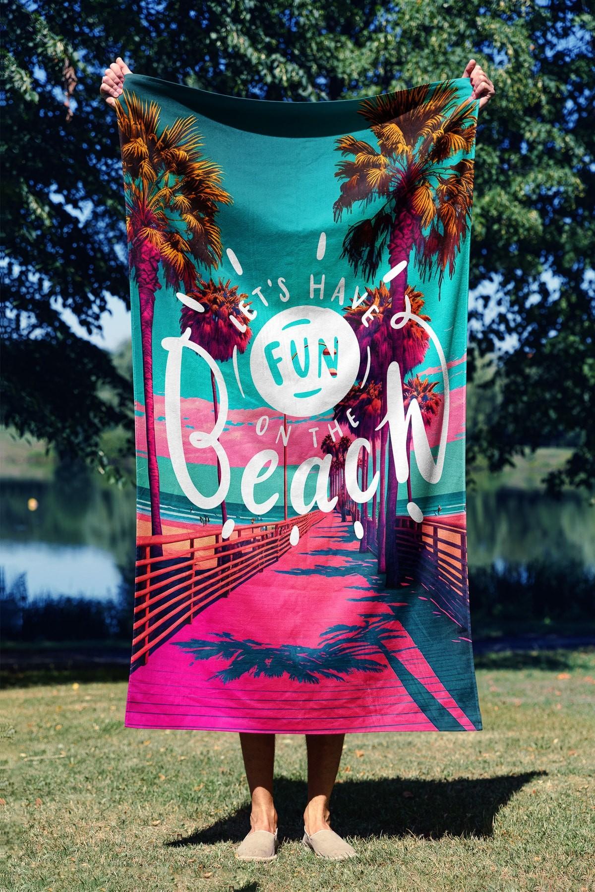 L'essentiel Maison Пешкир за плажа 70x130cm Шарена