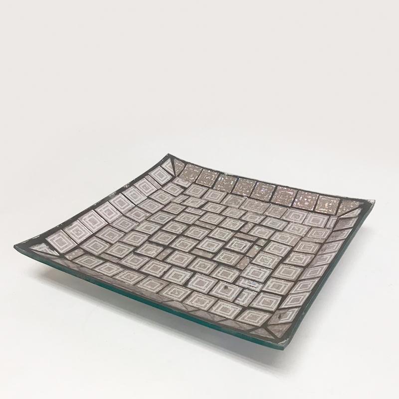 HOME IDEA Стаклена декоративна чинија (25см)