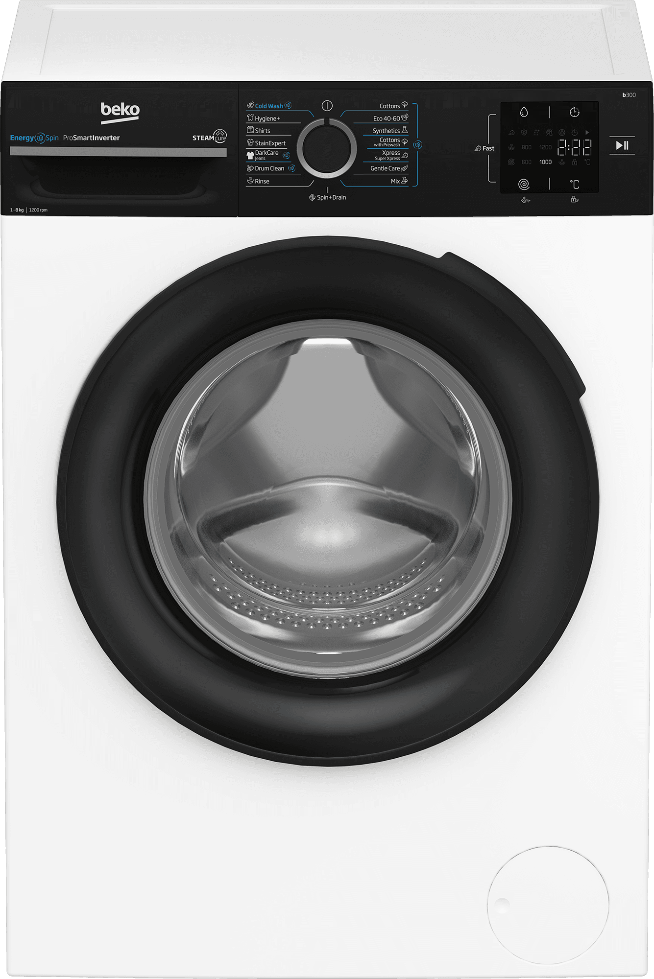 Машина за перење BEKO BM3WFSU38213WPBB, 8 кг, инвертерски мотор, бела