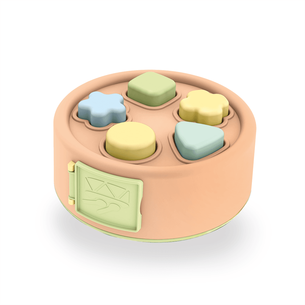 Dolu Едукативна играчка со пердуви Тапани и сортирач 2 во 1 5194, 8×19×19 см, розова