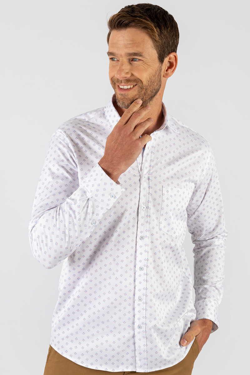 TUDORS Classic Fit - Comfort Fit кошула Бела