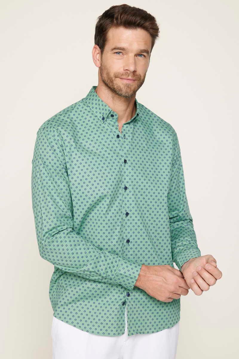 TUDORS Classic Fit - Comfort Fit кошула зелена