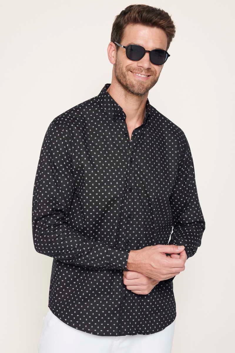 TUDORS Classic Fit - Comfort Fit кошула црна