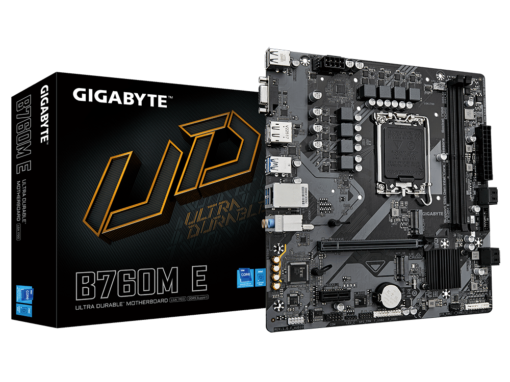 Gigabyte матична плоча MB B760M E LGA1700, 2xDDR5