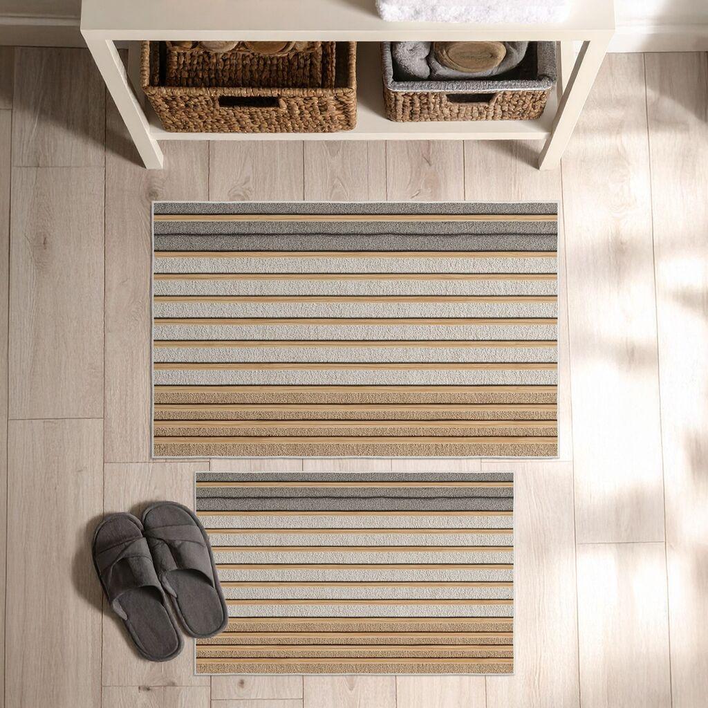 L'essentiel Maison Комплет патосници за бања Asr38, 2 дела, беж